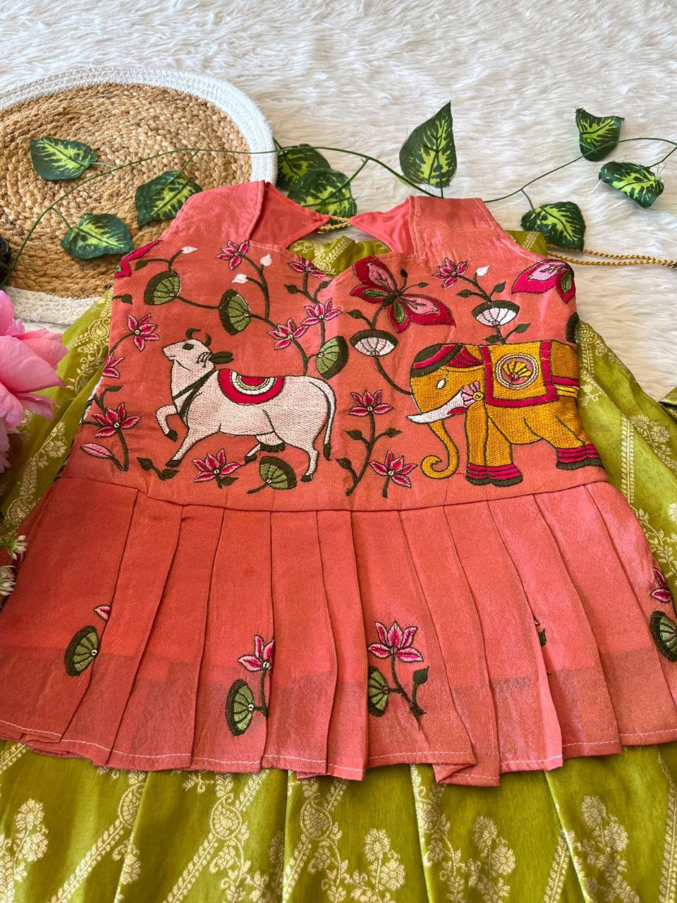 ✨ Zari Dola Heritage – Kids Designer Lehenga Set ✨