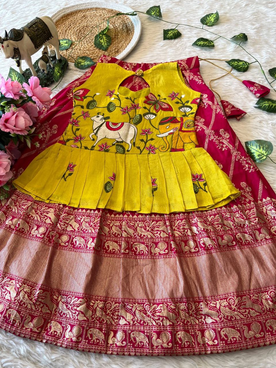 ✨ Zari Dola Heritage – Kids Designer Lehenga Set ✨