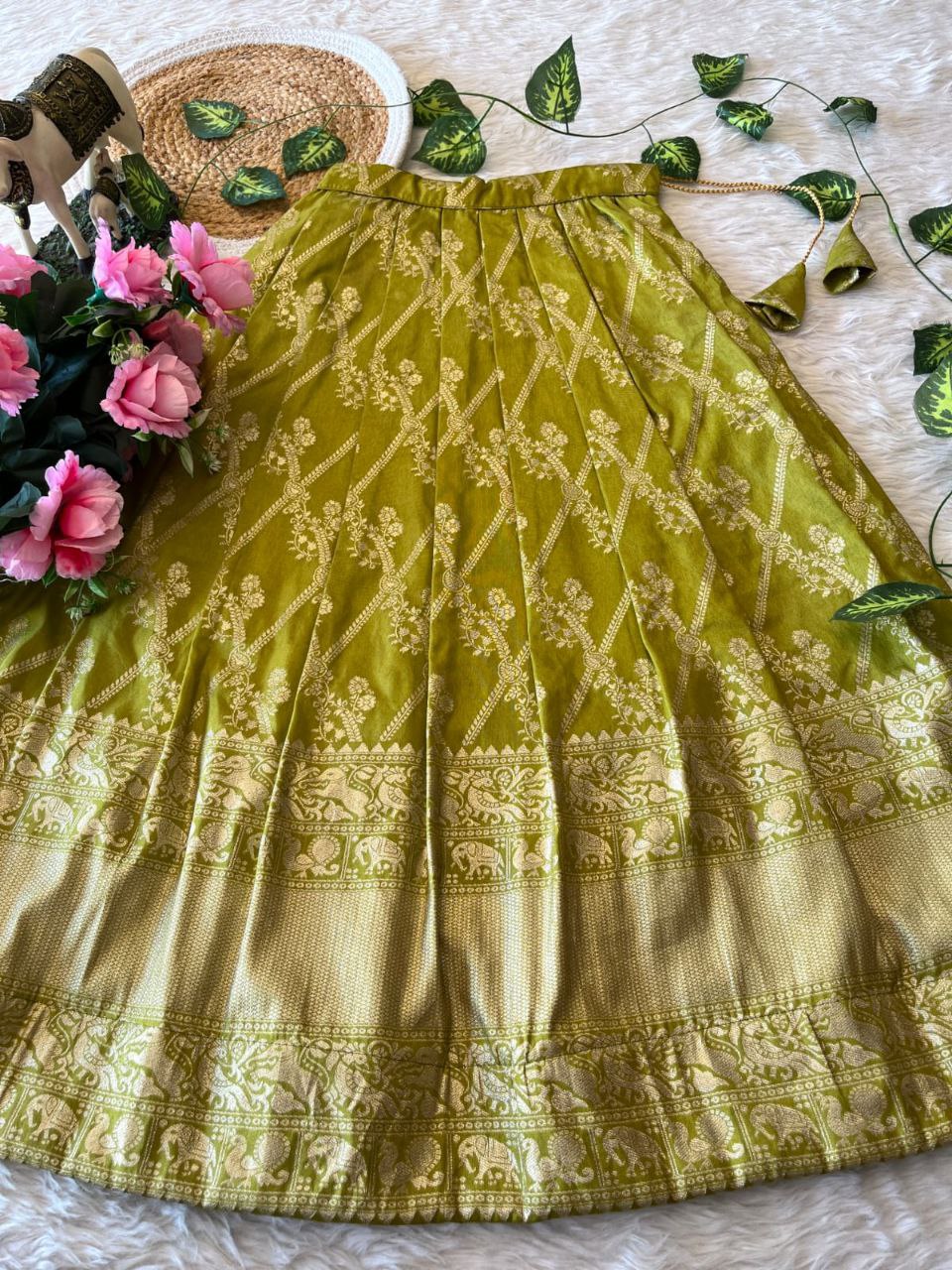 ✨ Zari Dola Heritage – Kids Designer Lehenga Set ✨