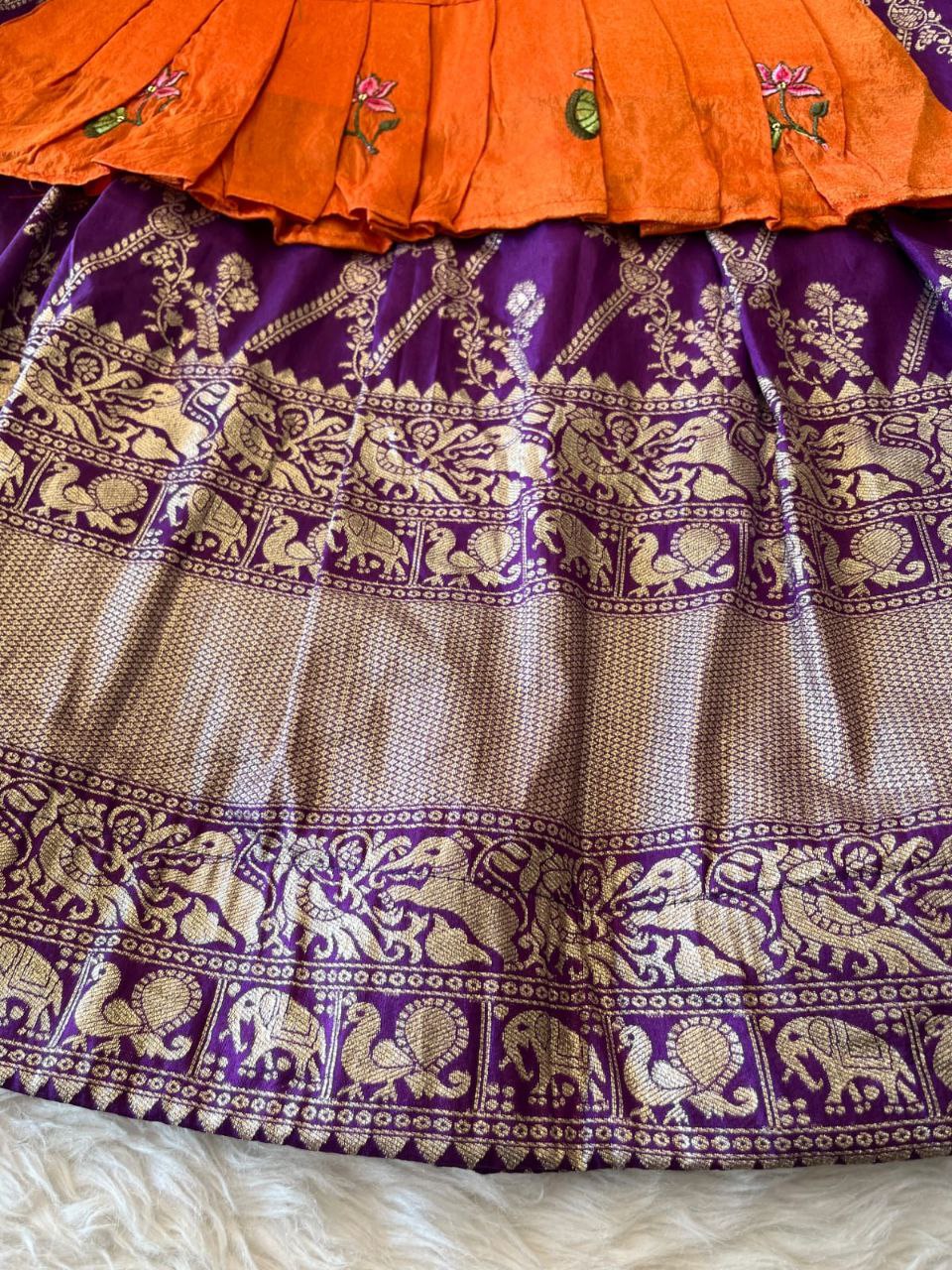 ✨ Zari Dola Heritage – Kids Designer Lehenga Set ✨