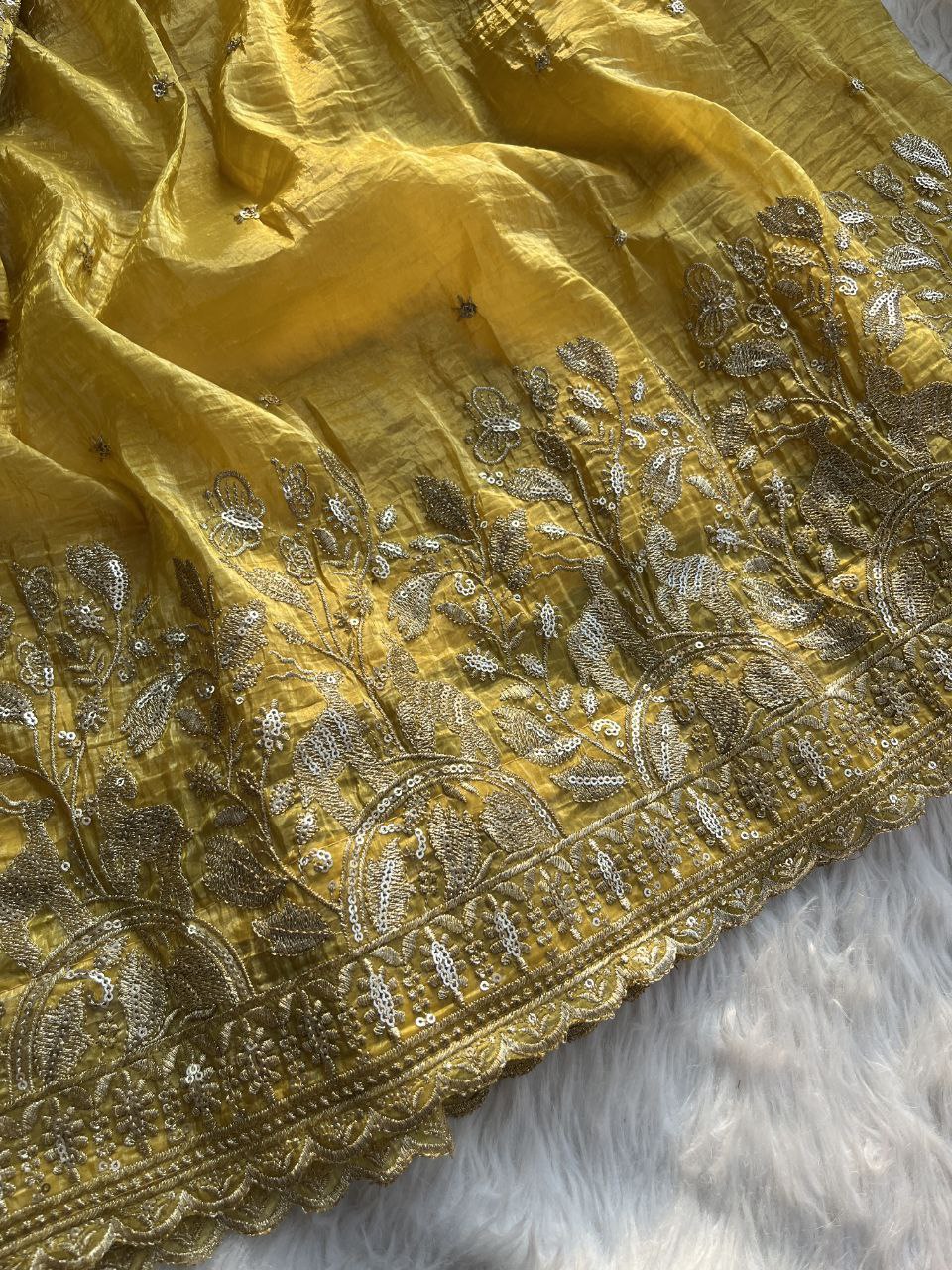 🦌 Golden Deer Royale – Designer Lehenga Set 🦌
