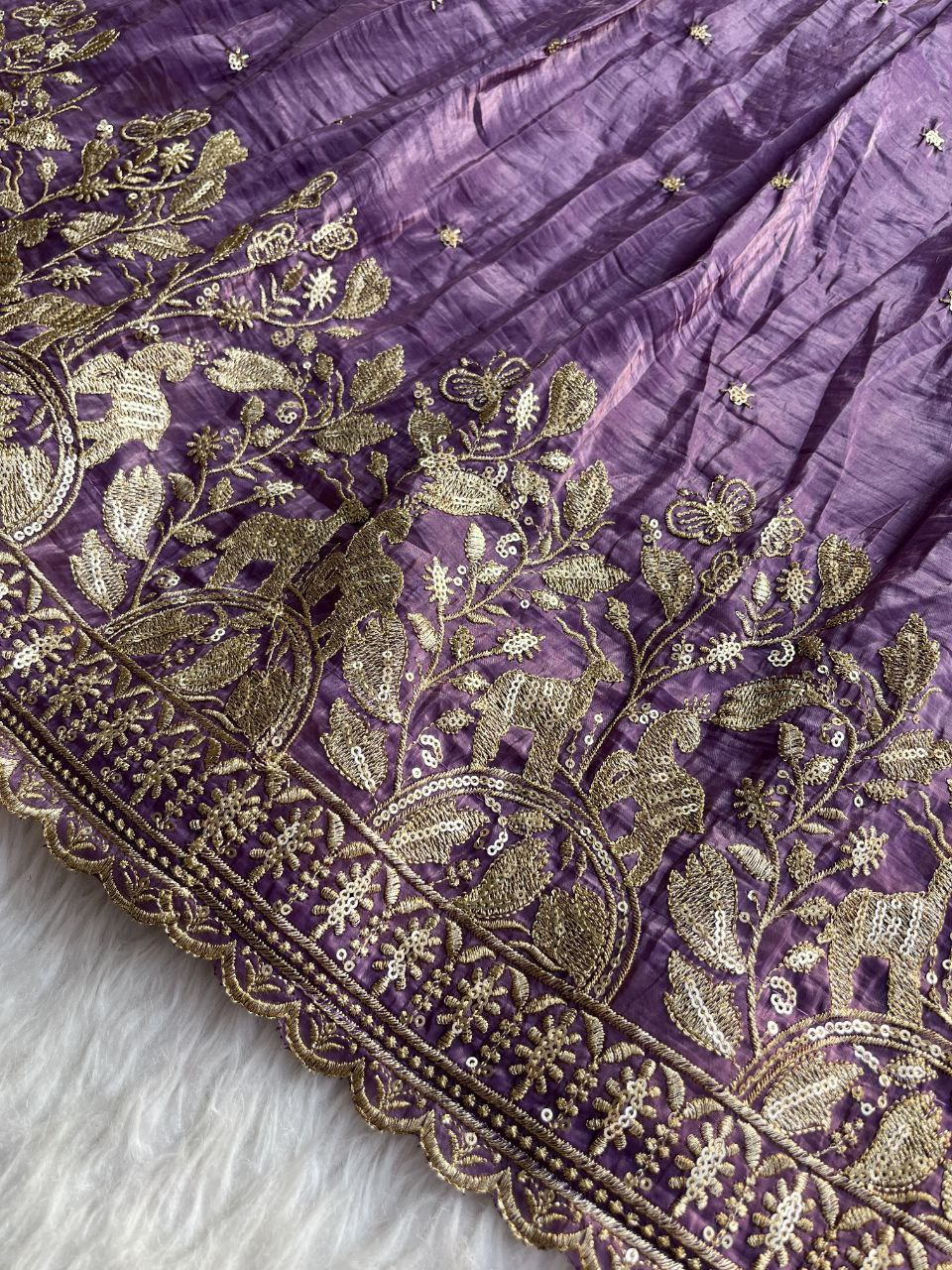 🦌 Golden Deer Royale – Designer Lehenga Set 🦌