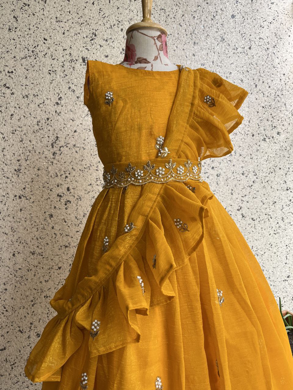 ✨ Sparkle Princess Charm – Designer Kids Gown Set ✨