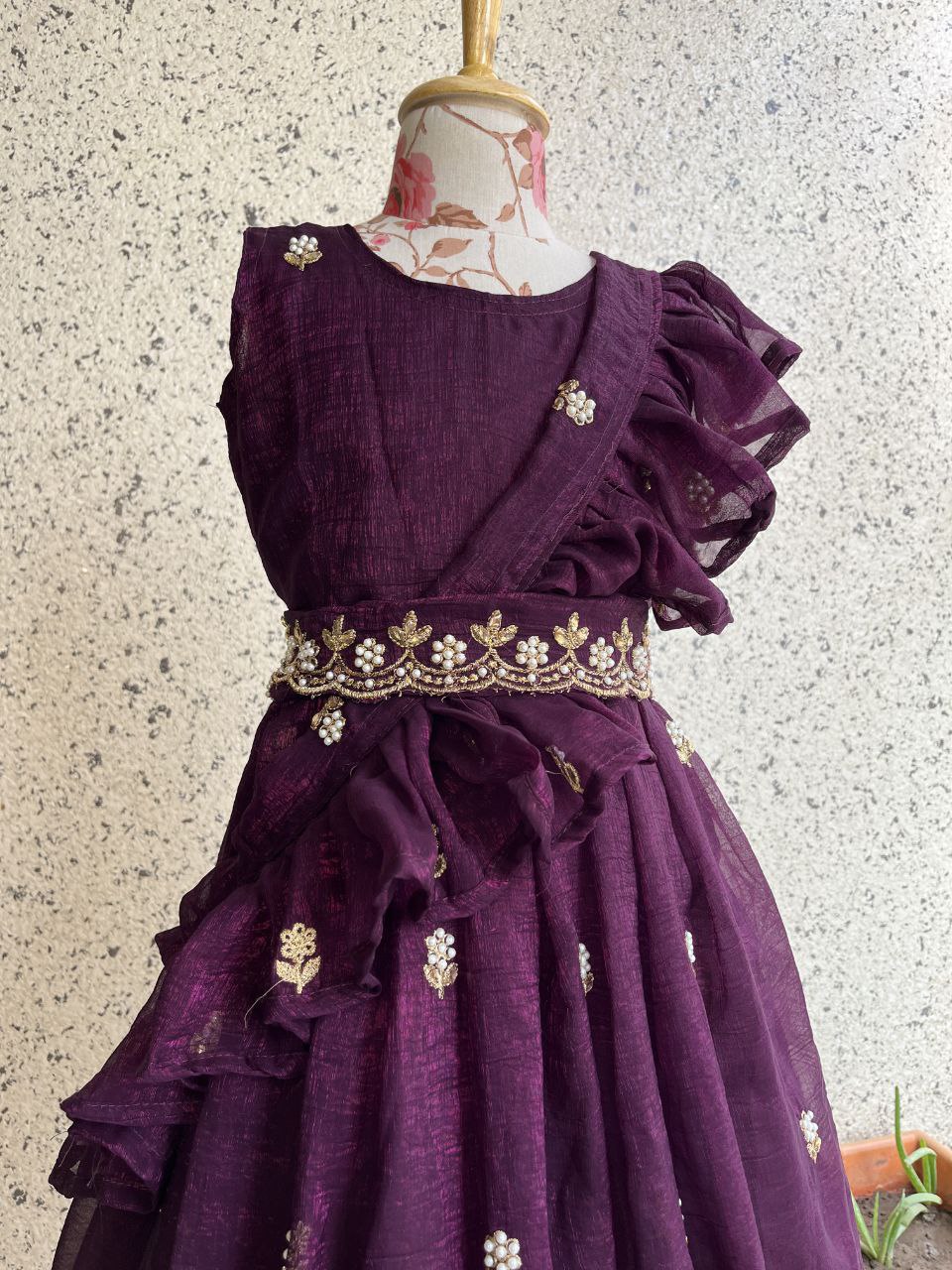 ✨ Sparkle Princess Charm – Designer Kids Gown Set ✨