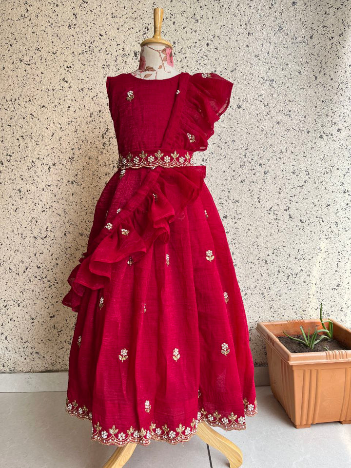 ✨ Sparkle Princess Charm – Designer Kids Gown Set ✨