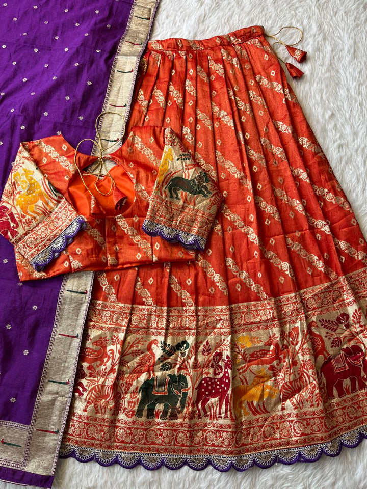 🌸 Royal Fusion Festive – Designer Lehenga Set 🌸