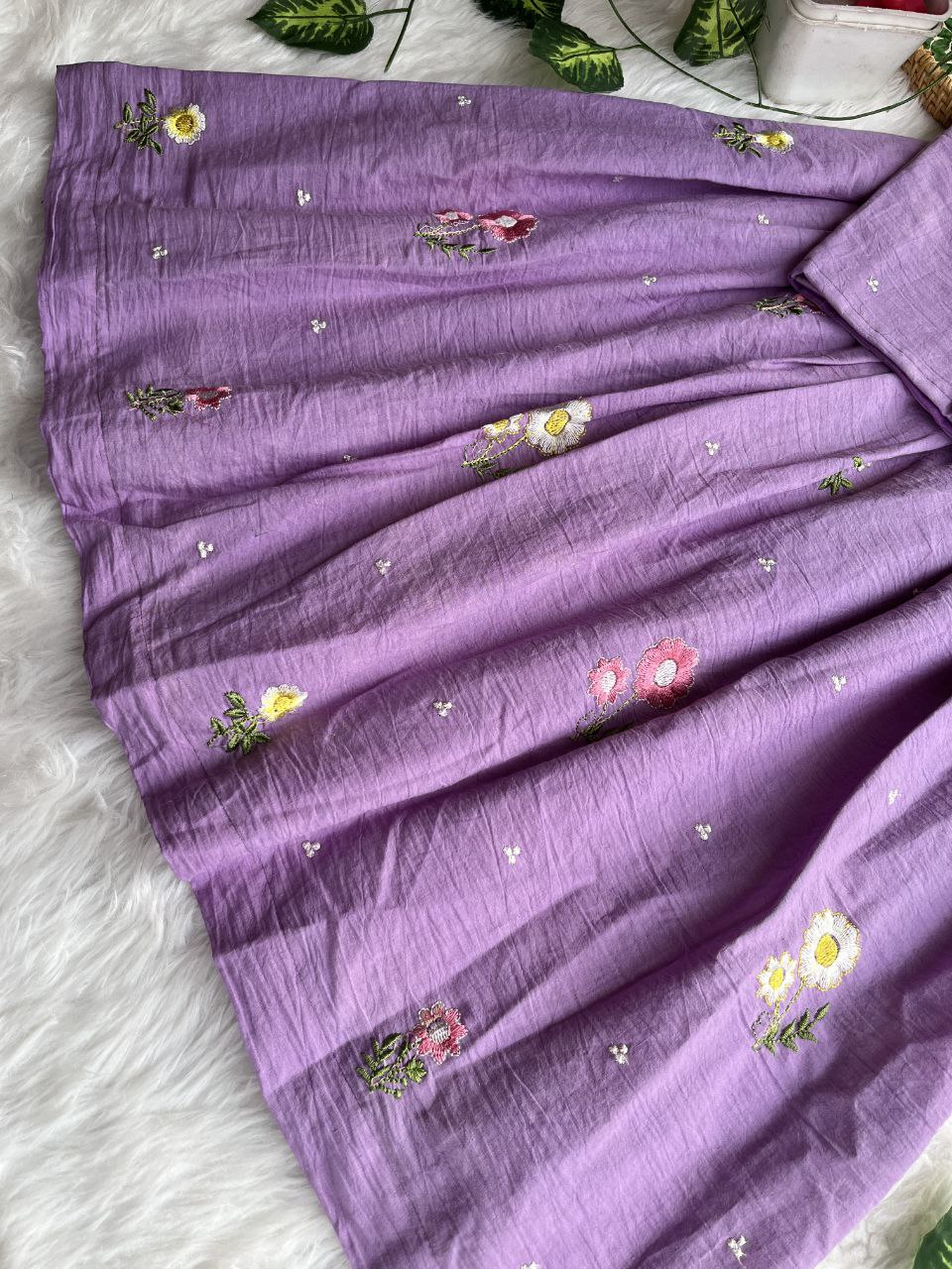 🌸 Floral Cotton Breeze – Kids Designer Lehenga Set 🌸