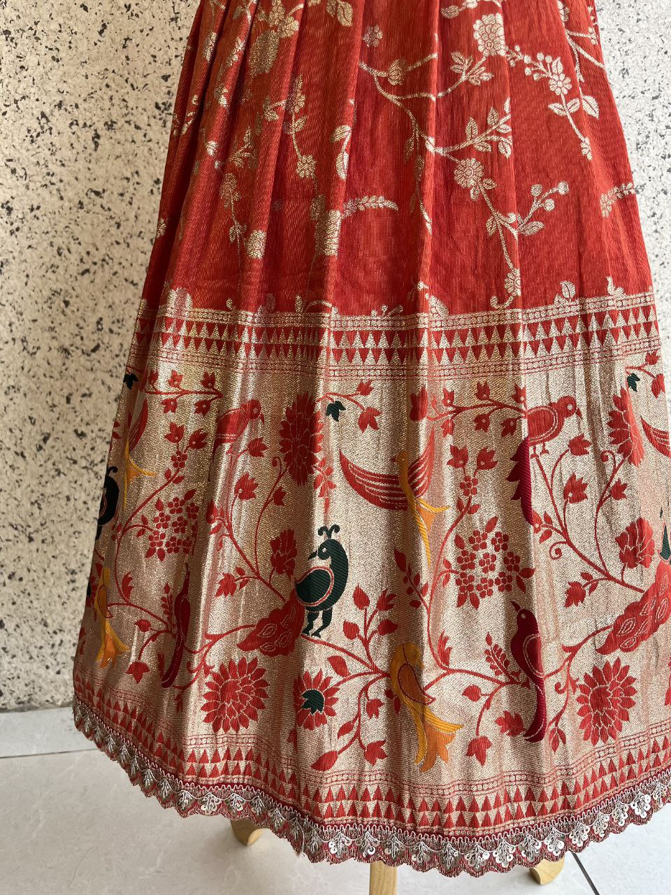 🌸 Paithani Silk Grace – Kids Designer Lehenga Set ♥️🌸