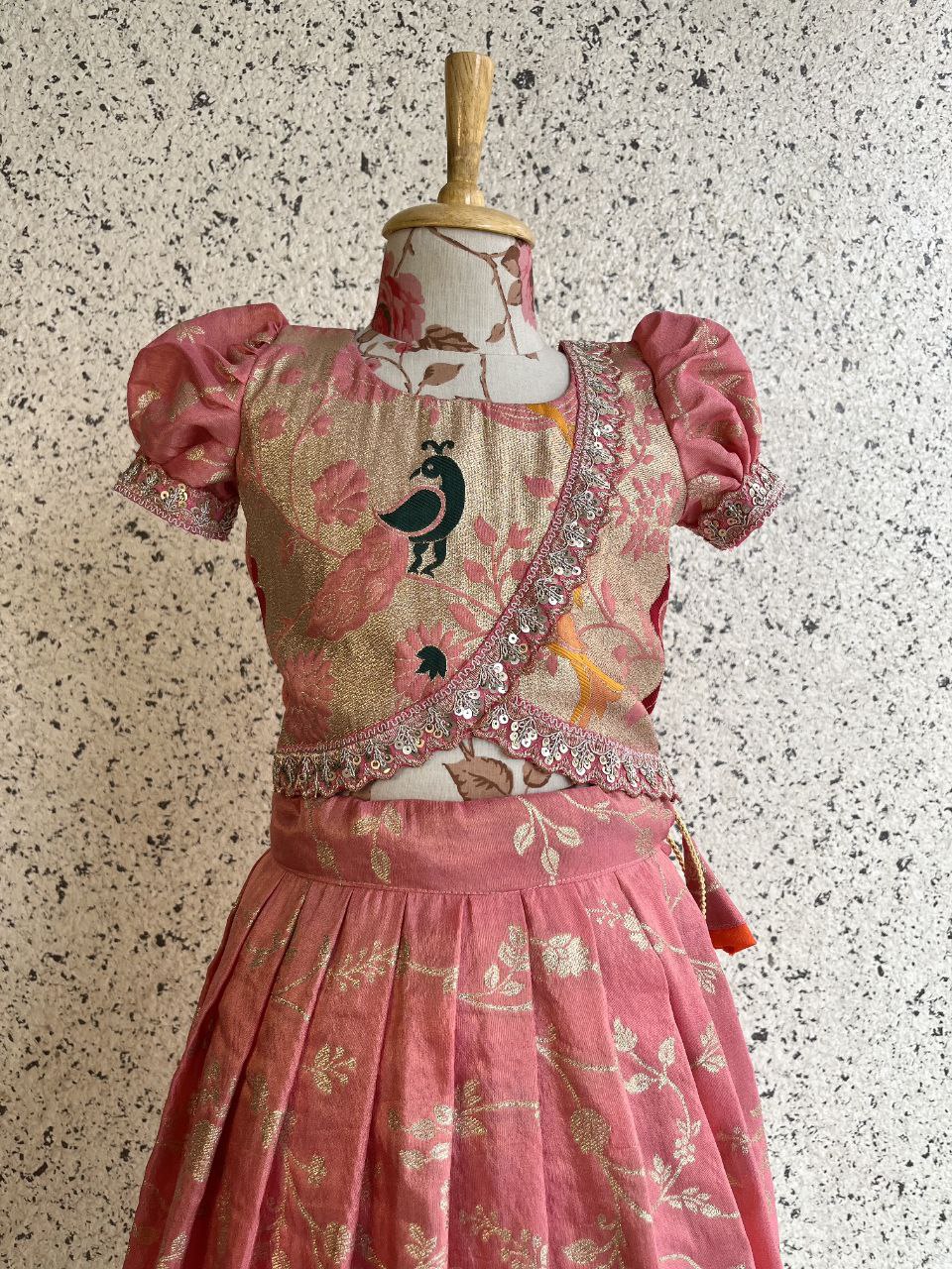 🌸 Paithani Silk Grace – Kids Designer Lehenga Set ♥️🌸