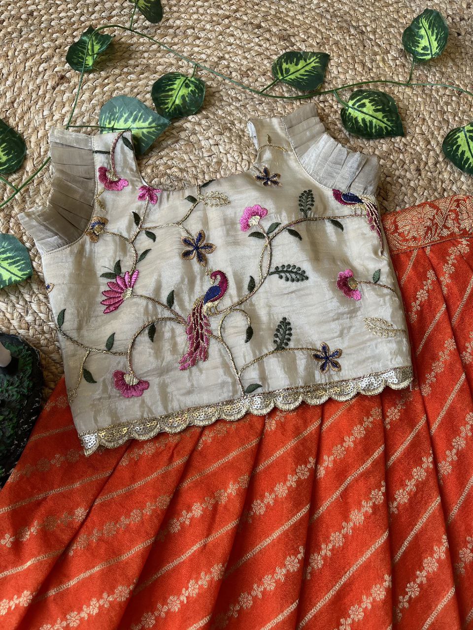 ❤️ Pattu Pavadai Heritage Charm – Kids Traditional Set ❤️