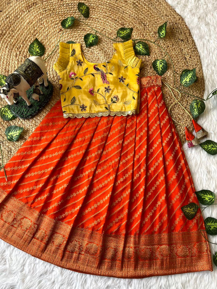 ❤️ Pattu Pavadai Heritage Charm – Kids Traditional Set ❤️