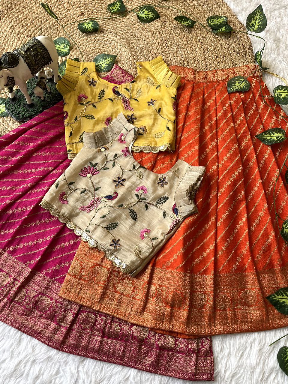 ❤️ Pattu Pavadai Heritage Charm – Kids Traditional Set ❤️