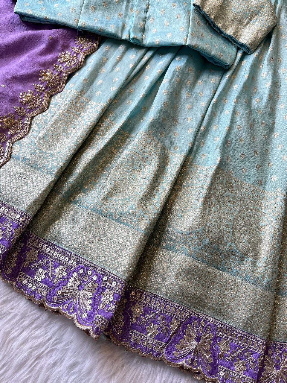 ✨ Tissue Silk Glow – Designer Lehenga Set ✨