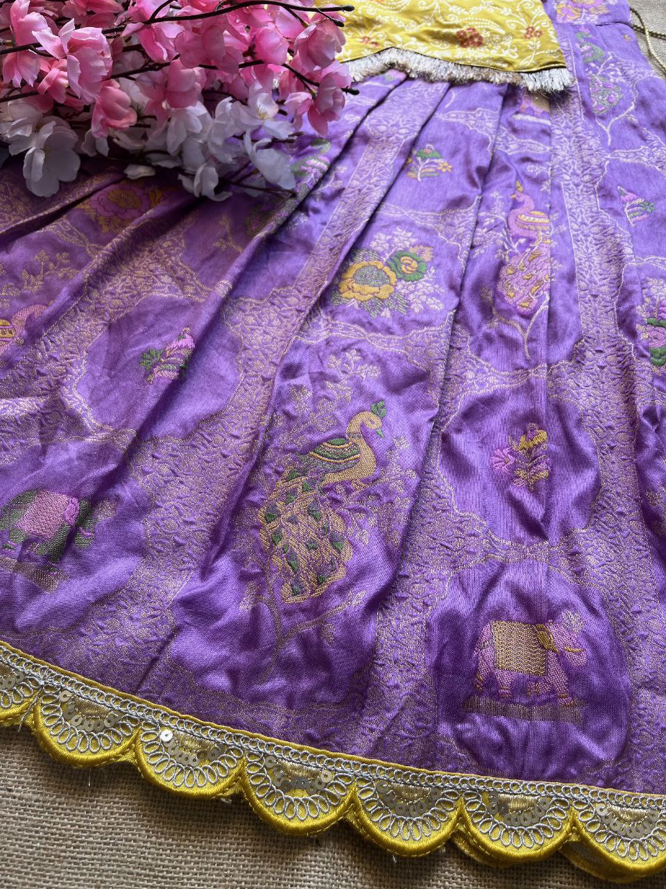 🌸 Zari Lace Grace – Kids Designer Lehenga Set 🌸