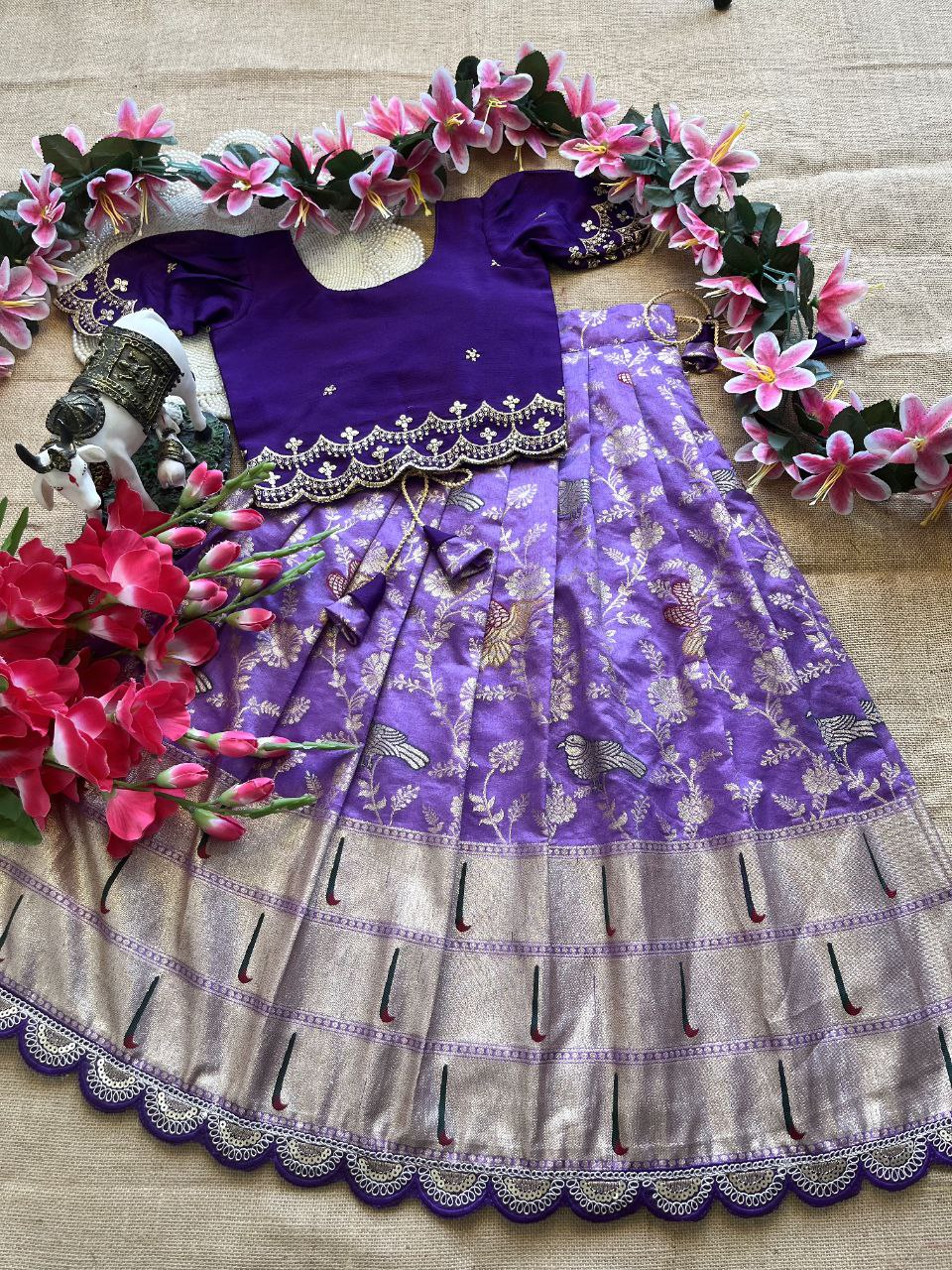 😍 Muniya Banarasi Royale – Kids Designer Lehenga Set 😍