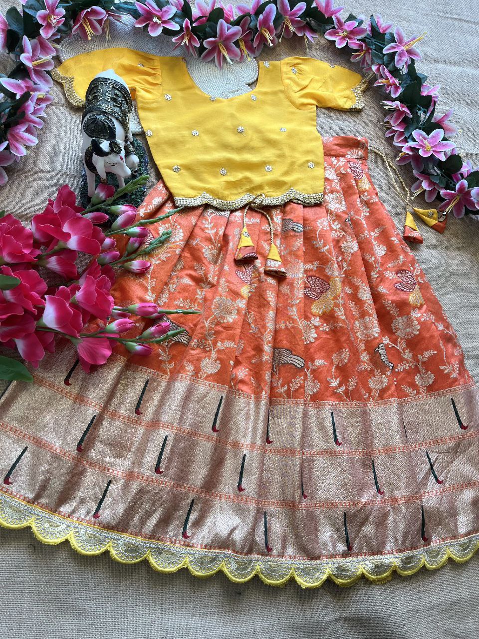 😍 Muniya Banarasi Royale – Kids Designer Lehenga Set 😍