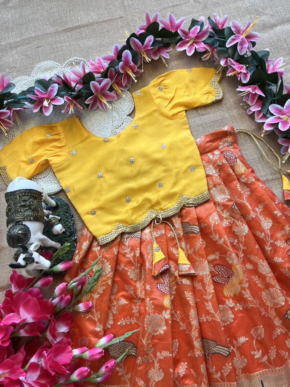 😍 Muniya Banarasi Royale – Kids Designer Lehenga Set 😍