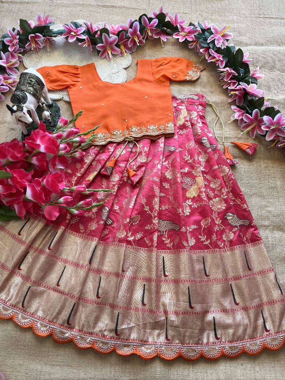 😍 Muniya Banarasi Royale – Kids Designer Lehenga Set 😍
