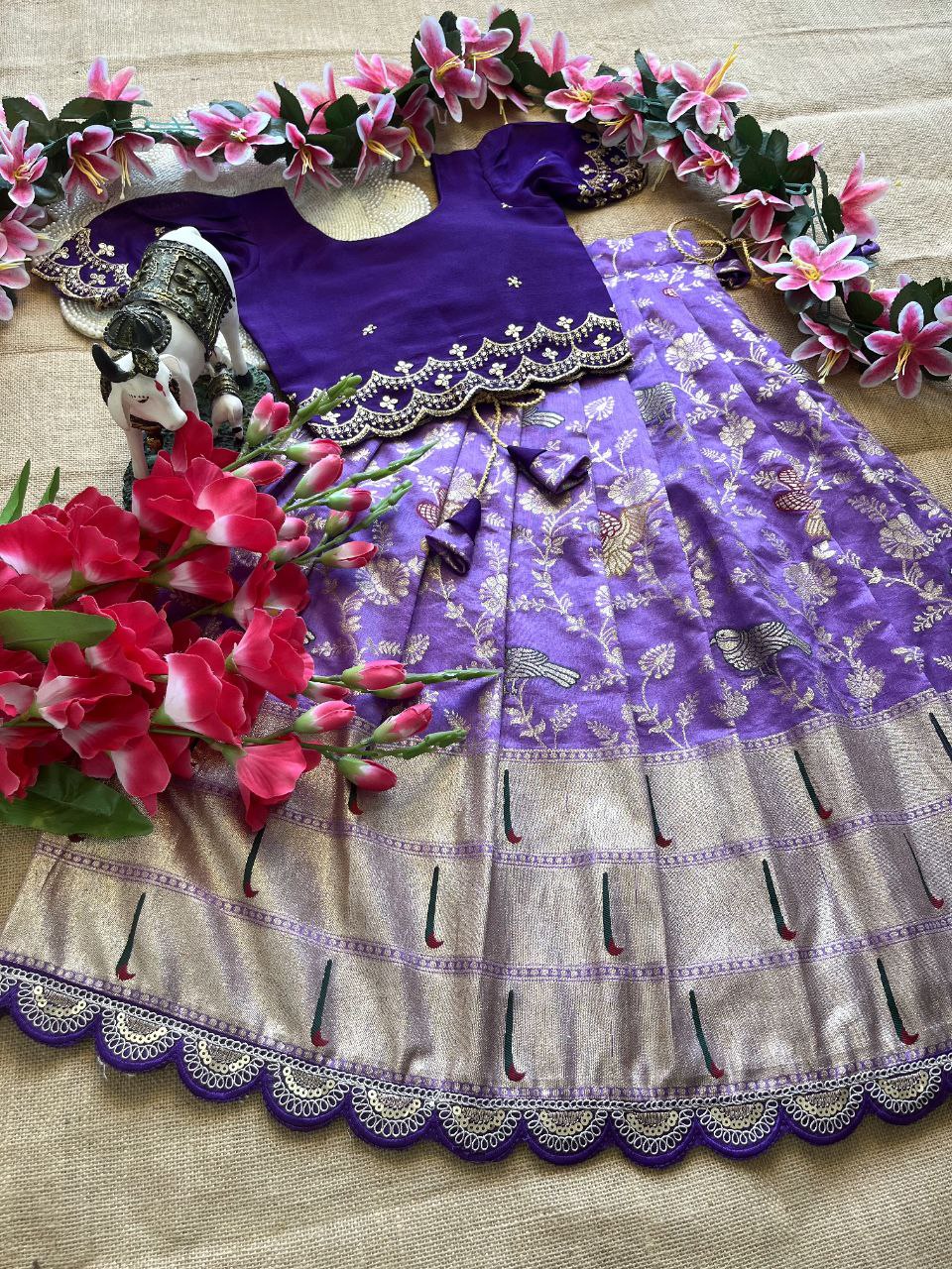 😍 Muniya Banarasi Royale – Kids Designer Lehenga Set 😍