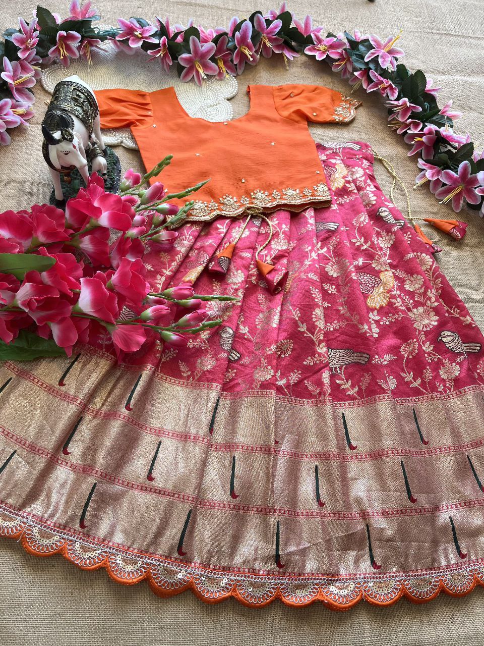 😍 Muniya Banarasi Royale – Kids Designer Lehenga Set 😍