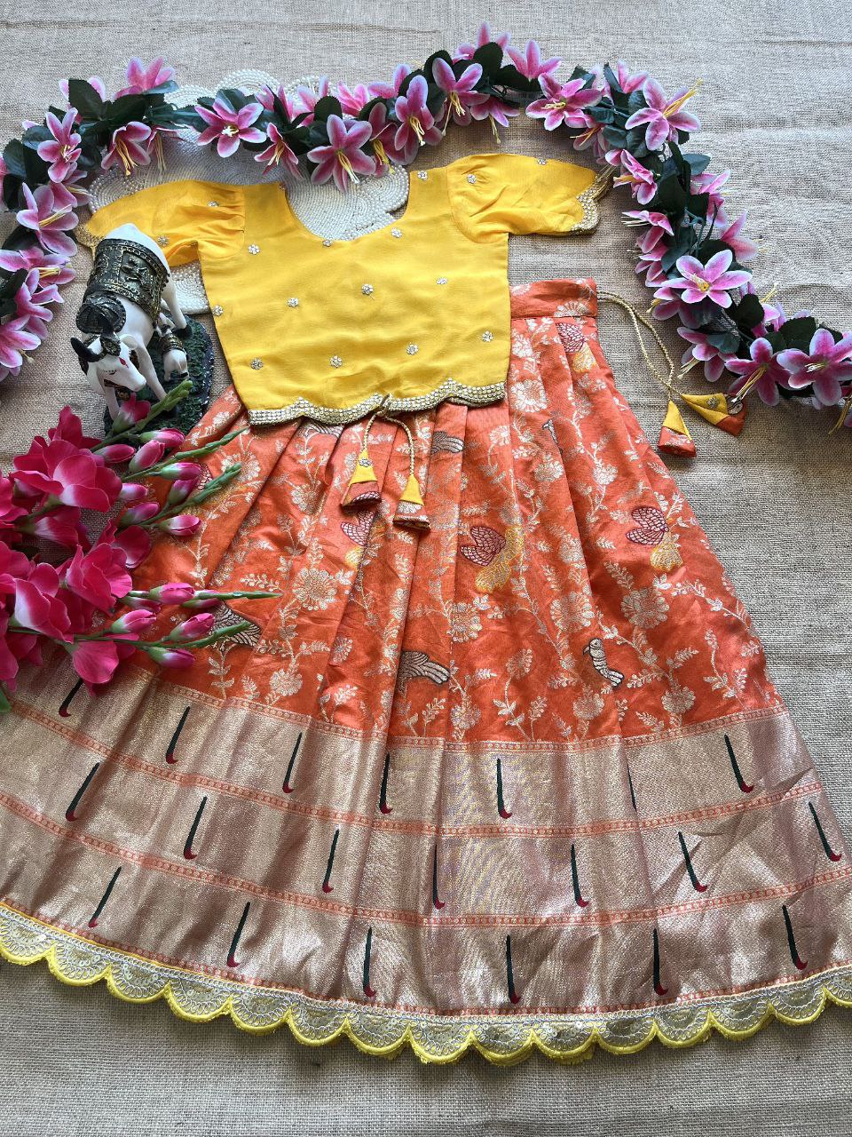 😍 Muniya Banarasi Royale – Kids Designer Lehenga Set 😍