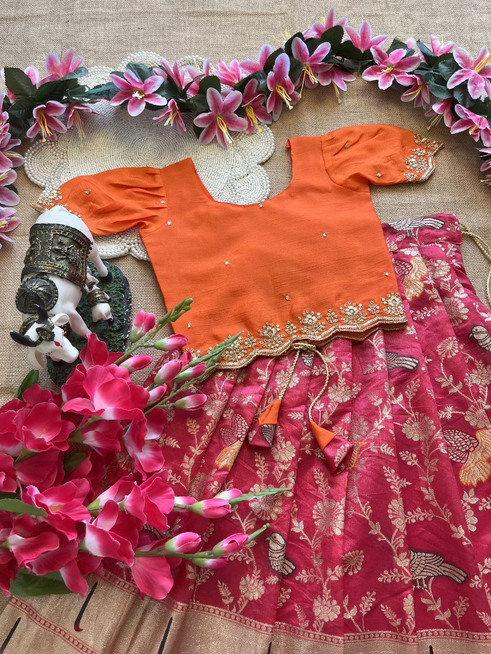 😍 Muniya Banarasi Royale – Kids Designer Lehenga Set 😍