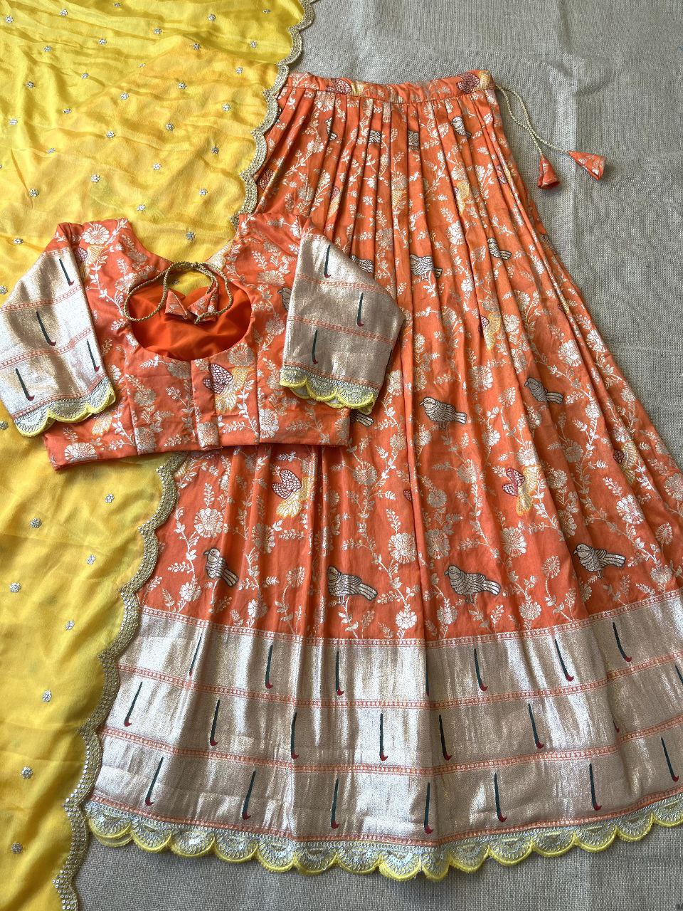 🌸 Evergreen Muniya Paithani – Designer Lehenga Set 🌸