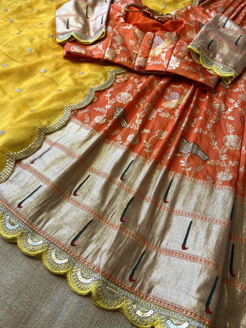 🌸 Evergreen Muniya Paithani – Designer Lehenga Set 🌸