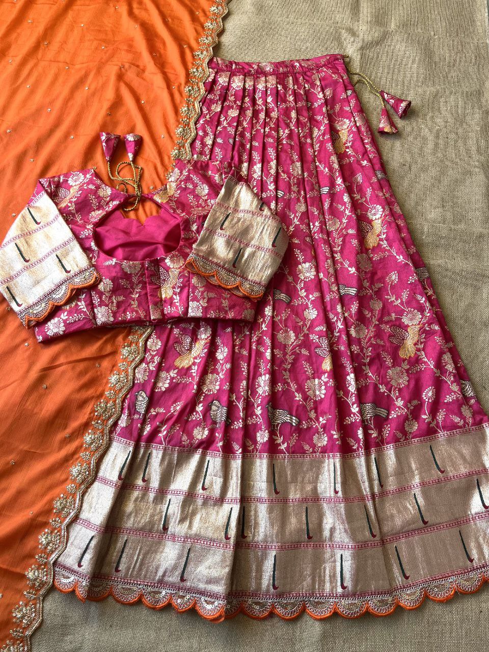 🌸 Evergreen Muniya Paithani – Designer Lehenga Set 🌸