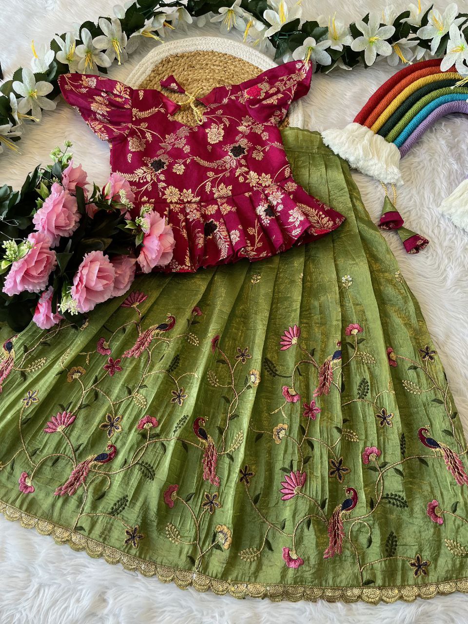 ❤️ Pattu Paavadai Classic Charm – Kids Traditional Set ❤️