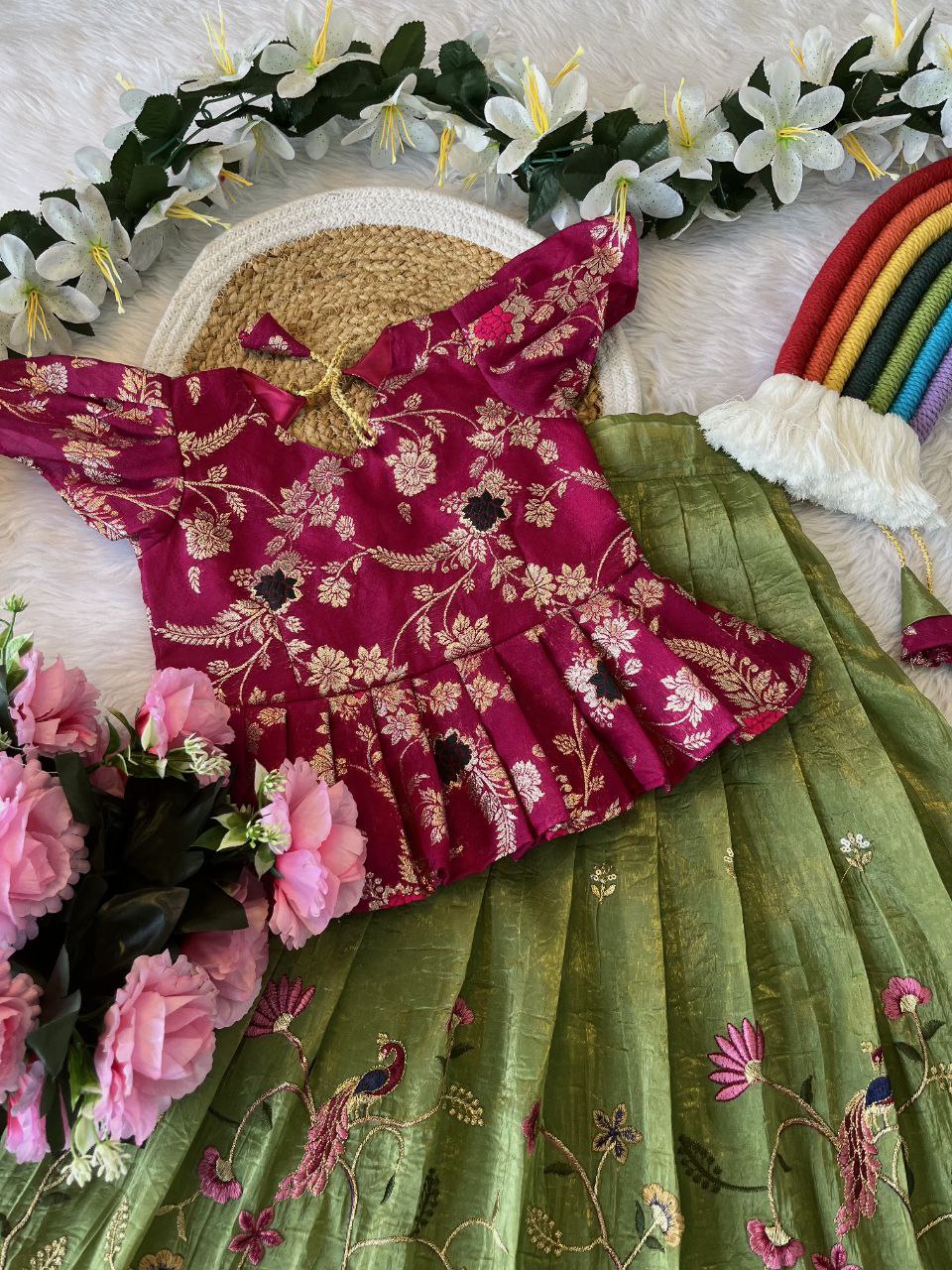 ❤️ Pattu Paavadai Classic Charm – Kids Traditional Set ❤️