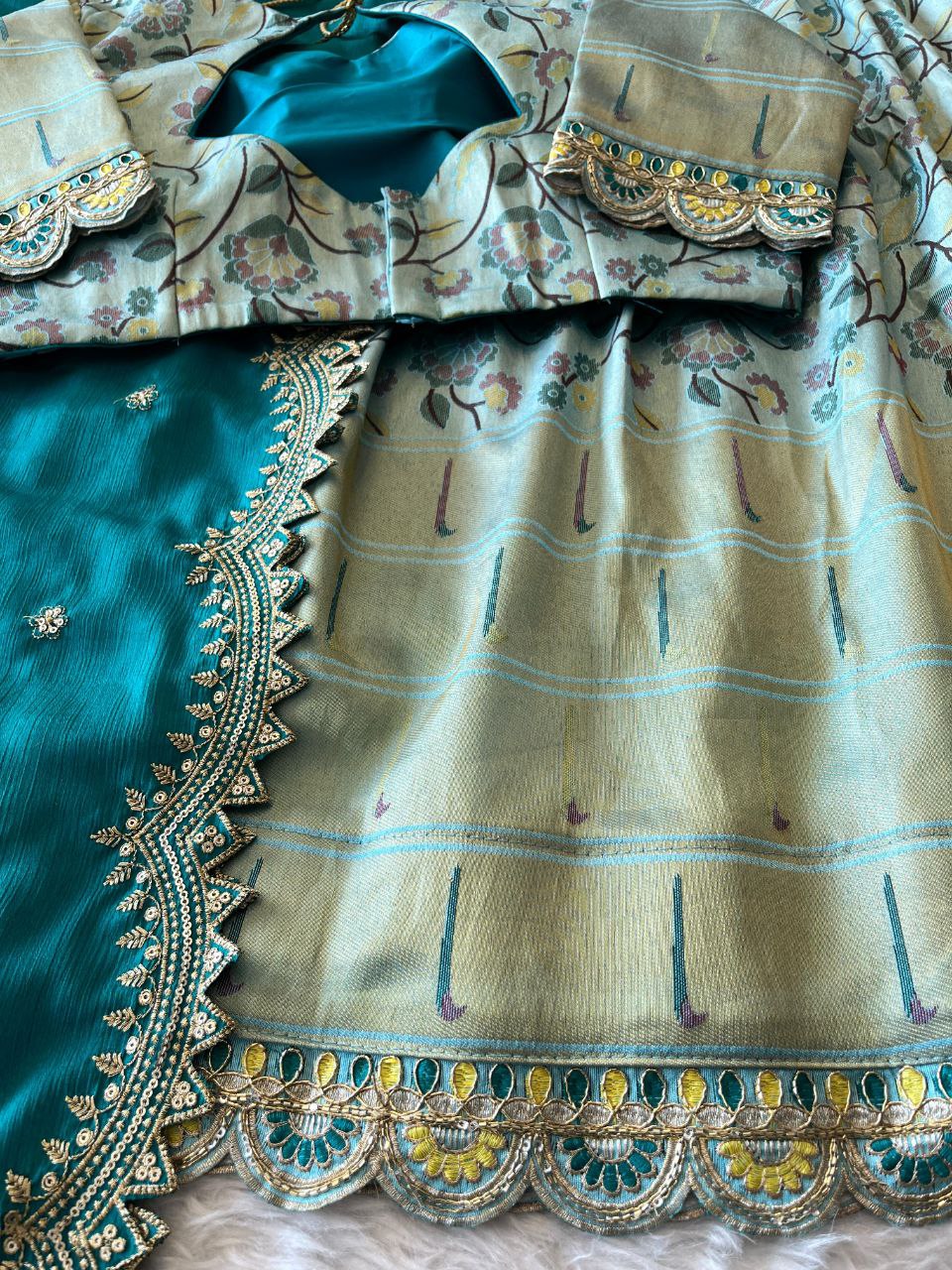 ❤️ Pongal Festive Bloom – Designer Lehenga Set ❤️