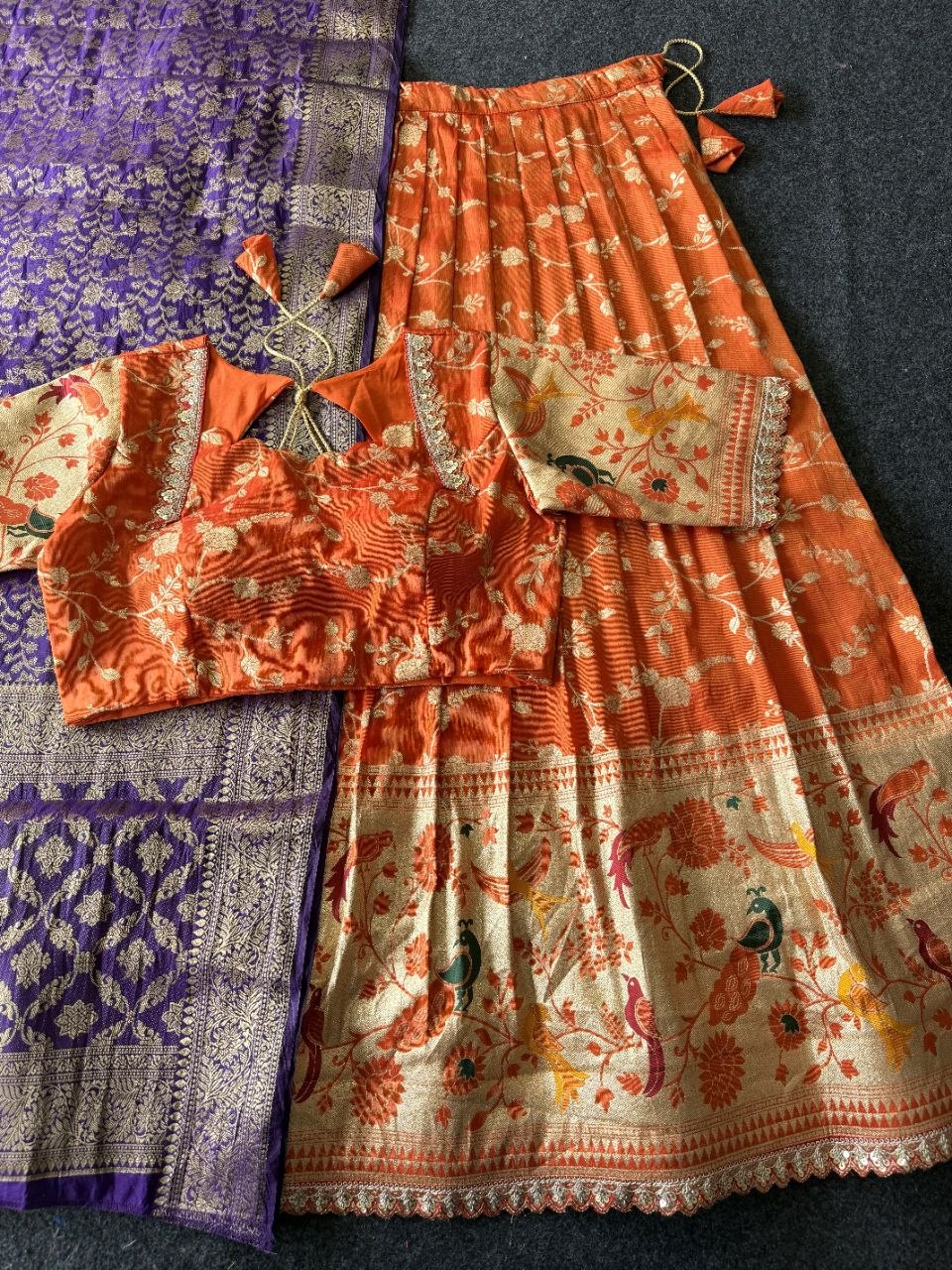 🦚 Peacock Paithani Royale – Designer Lehenga Set ✨
