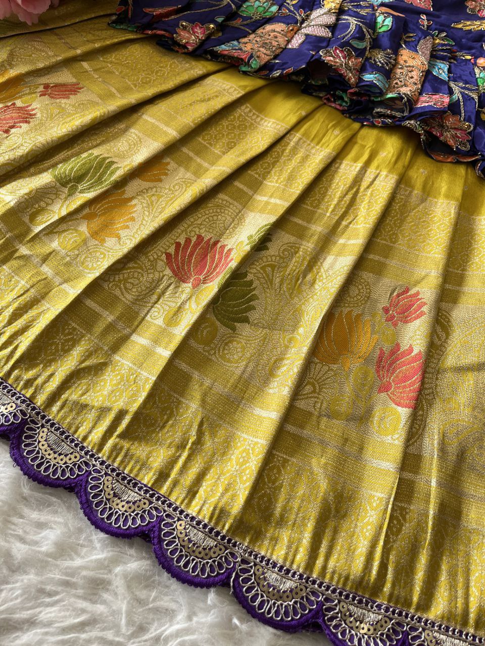 🪷 Lotus Love Royale – Kids Designer Lehenga Set ❤️