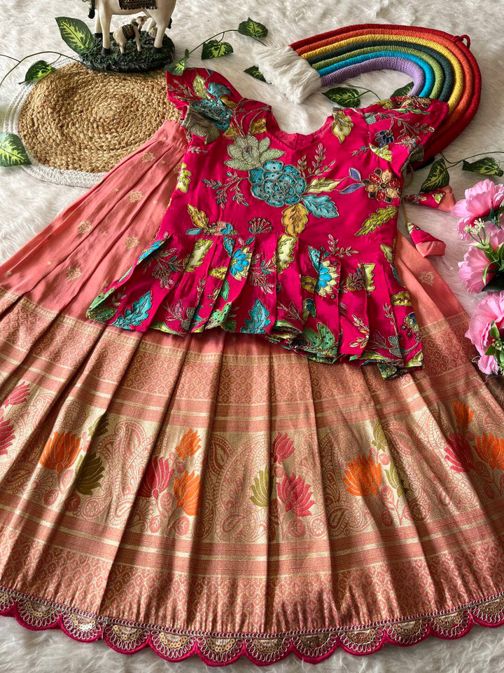 🪷 Lotus Love Royale – Kids Designer Lehenga Set ❤️