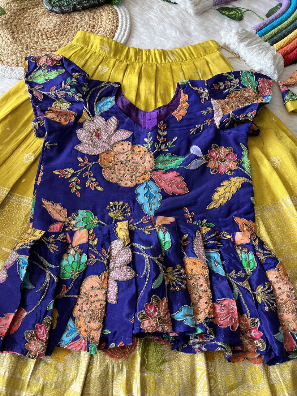 🪷 Lotus Love Royale – Kids Designer Lehenga Set ❤️