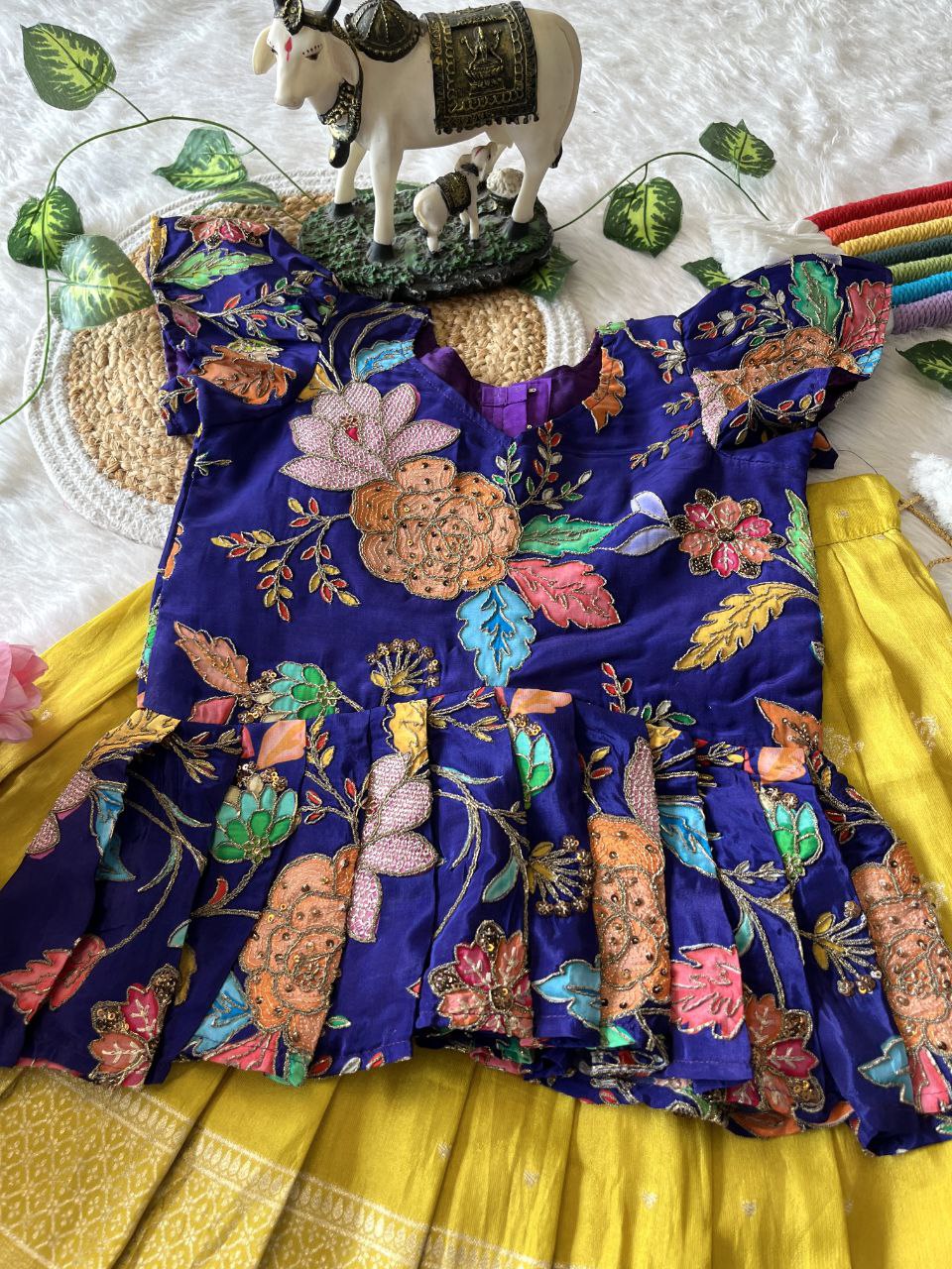 🪷 Lotus Love Royale – Kids Designer Lehenga Set ❤️
