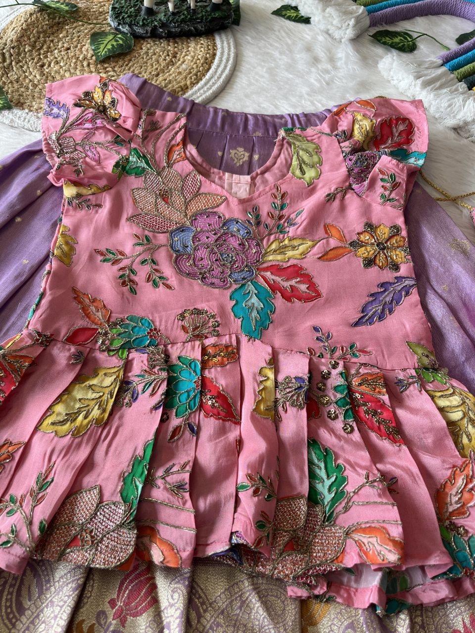 🪷 Lotus Love Royale – Kids Designer Lehenga Set ❤️
