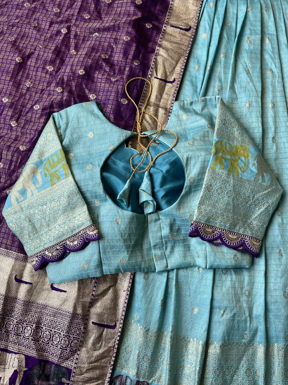 🐘 Elephant Heritage Luxe – Designer Lehenga Set ❤️
