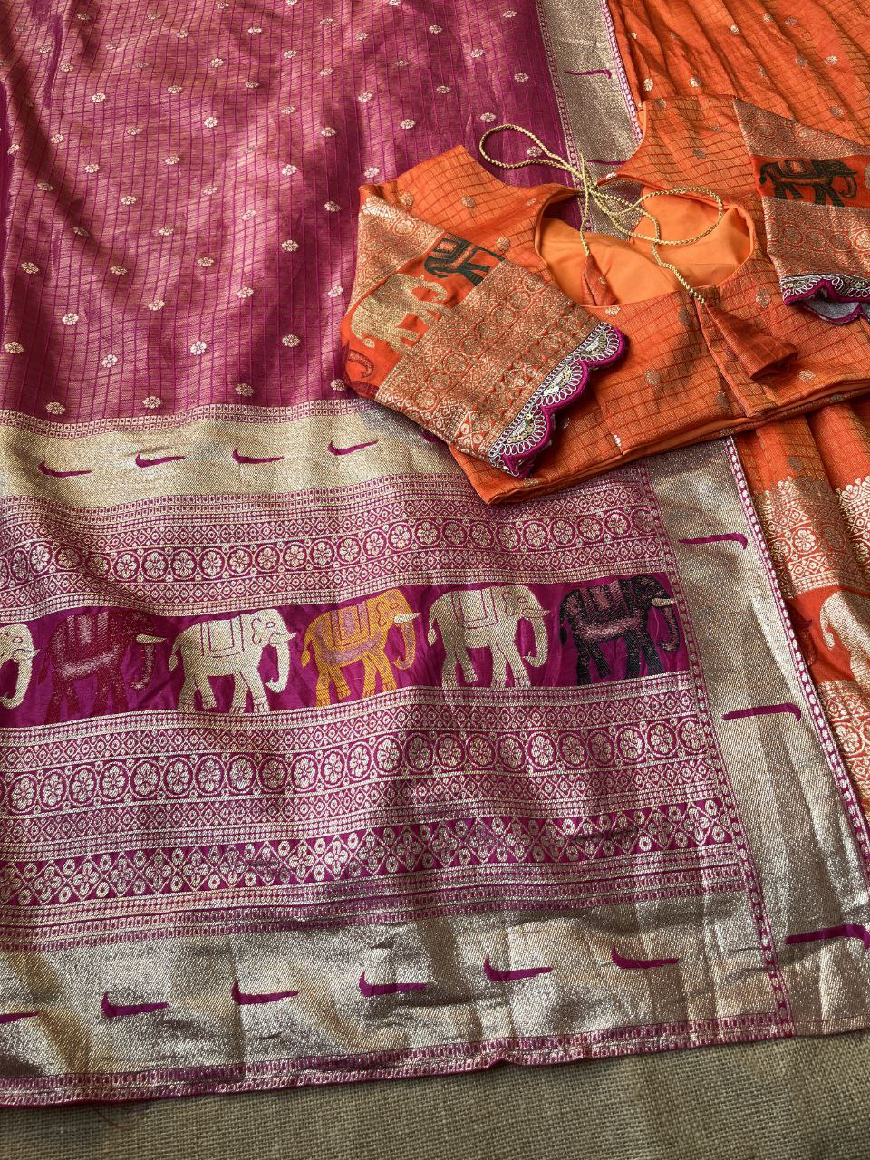 🐘 Elephant Heritage Luxe – Designer Lehenga Set ❤️