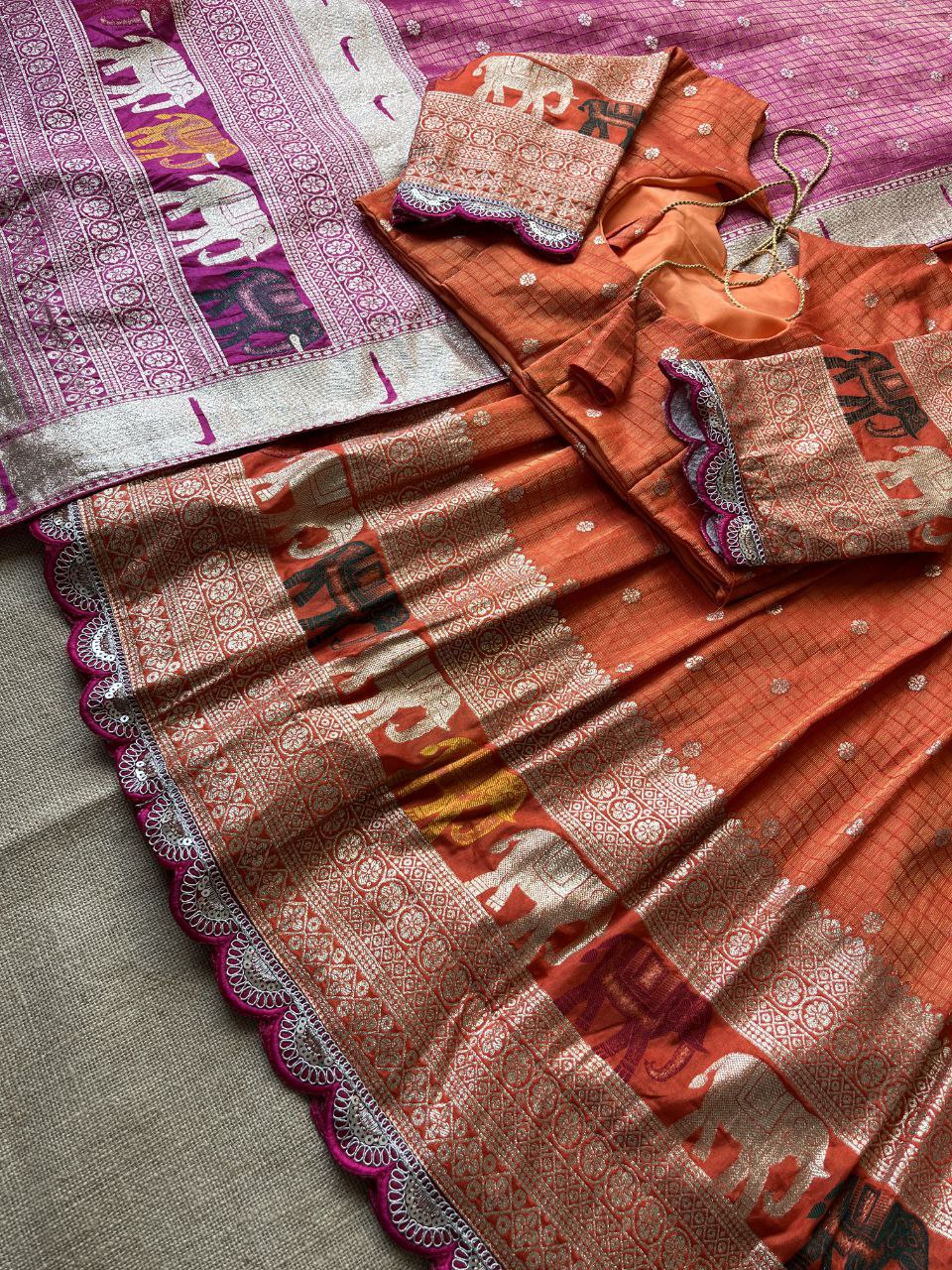 🐘 Elephant Heritage Luxe – Designer Lehenga Set ❤️