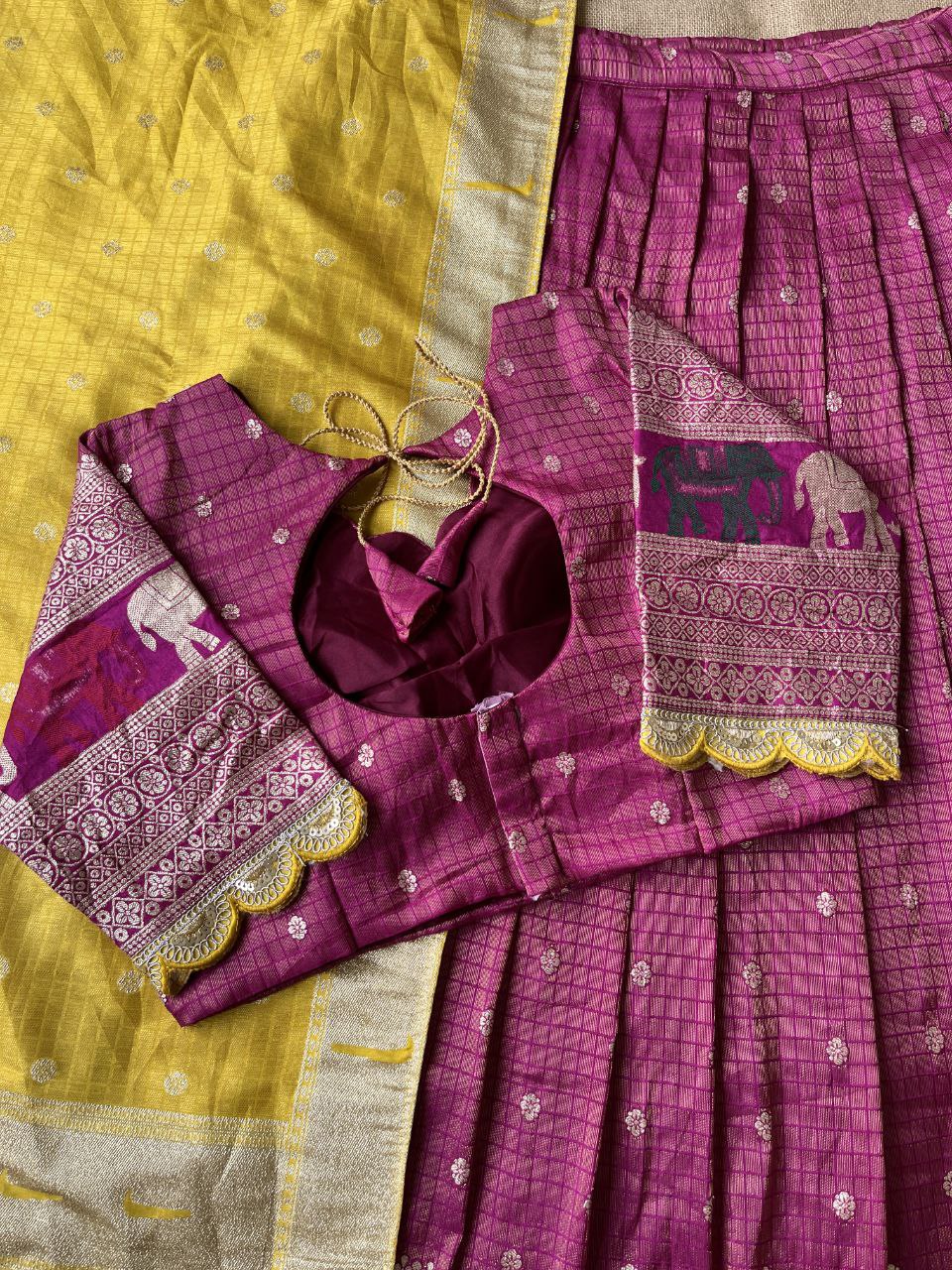🐘 Elephant Heritage Luxe – Designer Lehenga Set ❤️
