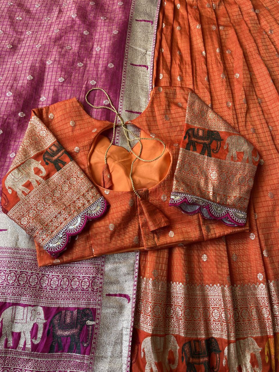 🐘 Elephant Heritage Luxe – Designer Lehenga Set ❤️