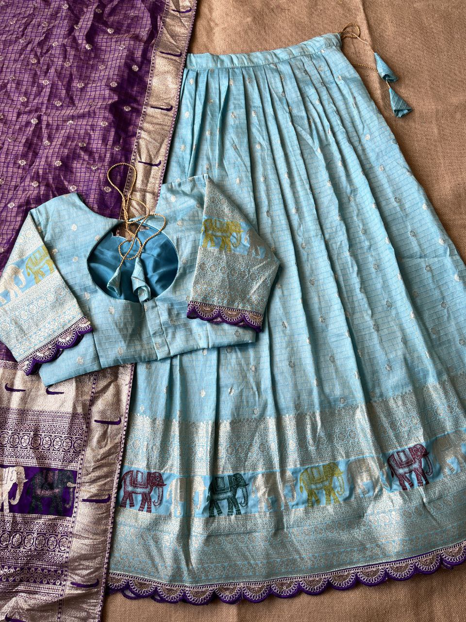 🐘 Elephant Heritage Luxe – Designer Lehenga Set ❤️