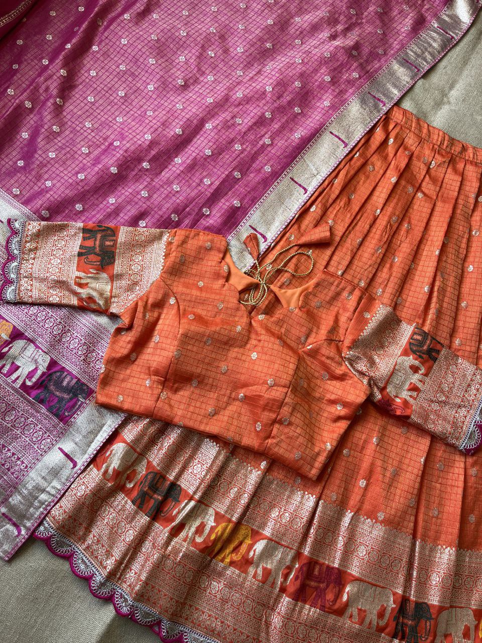 🐘 Elephant Heritage Luxe – Designer Lehenga Set ❤️