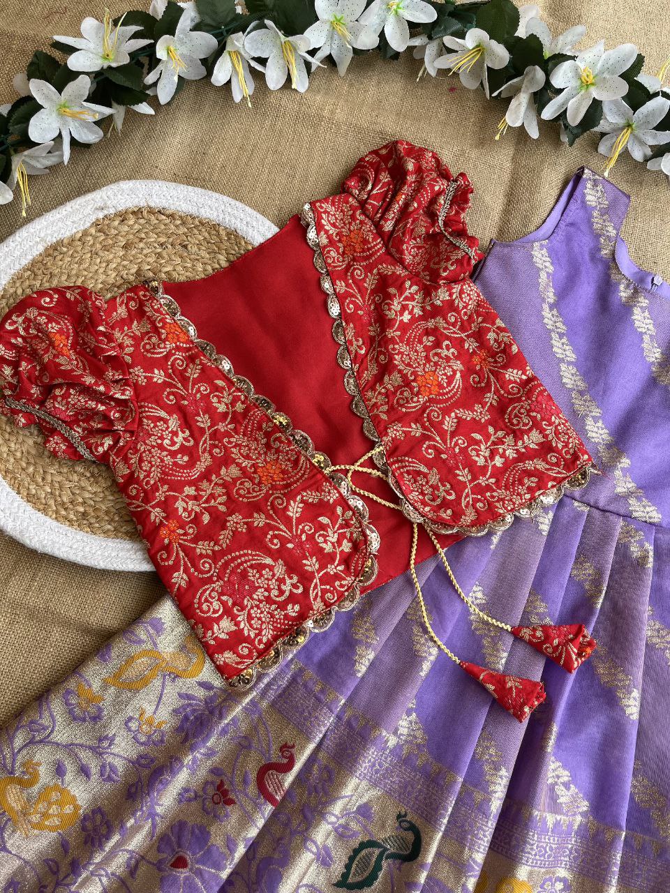 ❇️ Paithani Royal Layer – Designer Gown with Coat Set ❇️