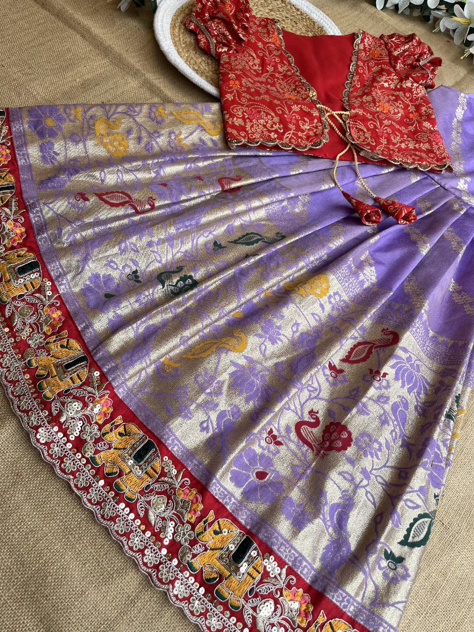 ❇️ Paithani Royal Layer – Designer Gown with Coat Set ❇️