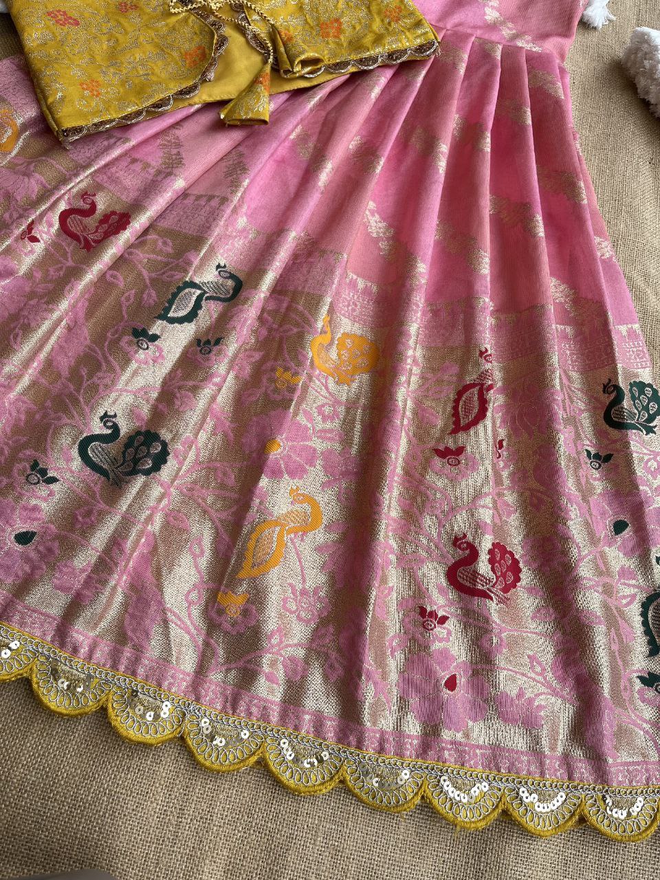 ❇️ Paithani Royal Layer – Designer Gown with Coat Set ❇️