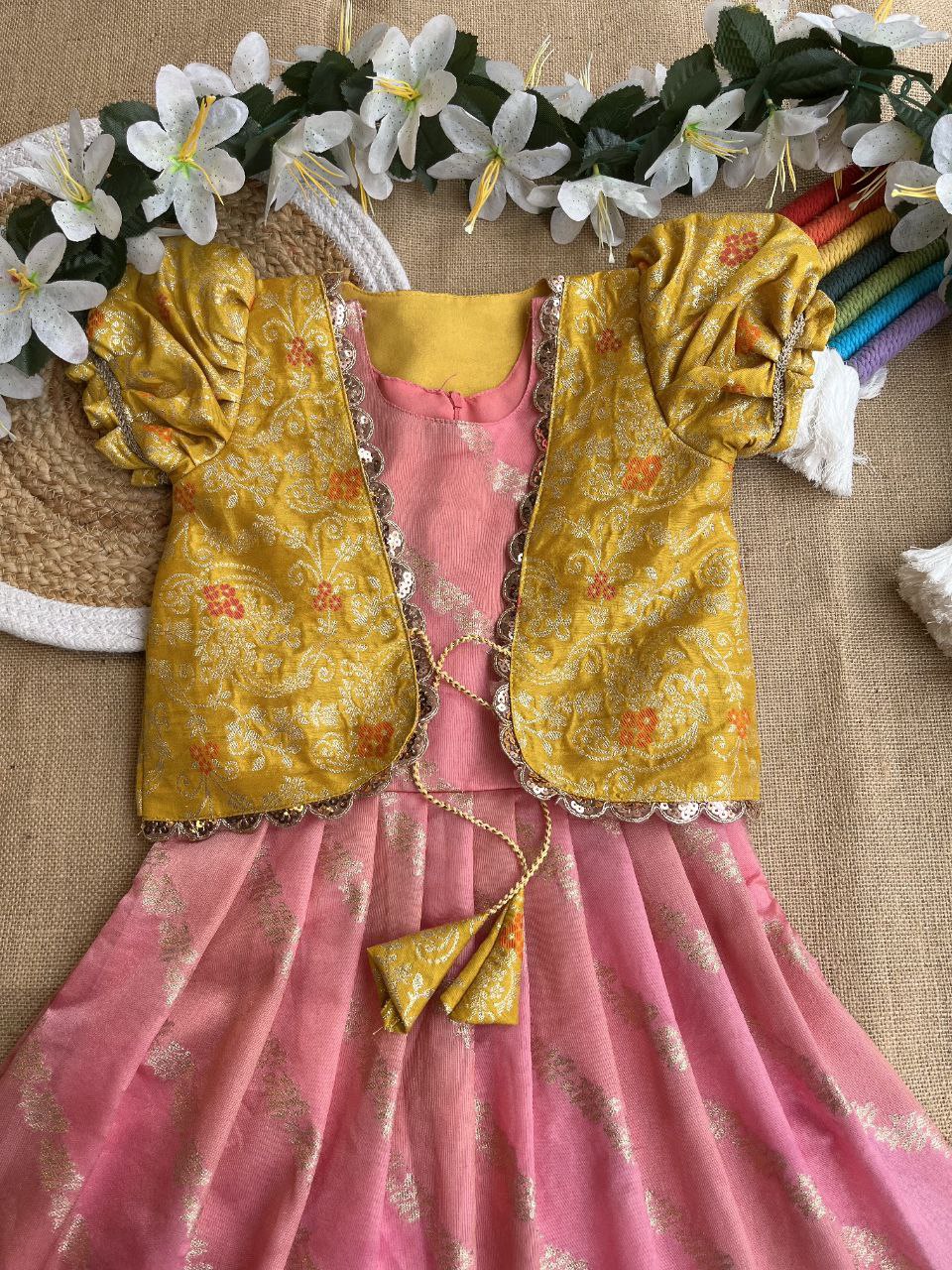 ❇️ Paithani Royal Layer – Designer Gown with Coat Set ❇️