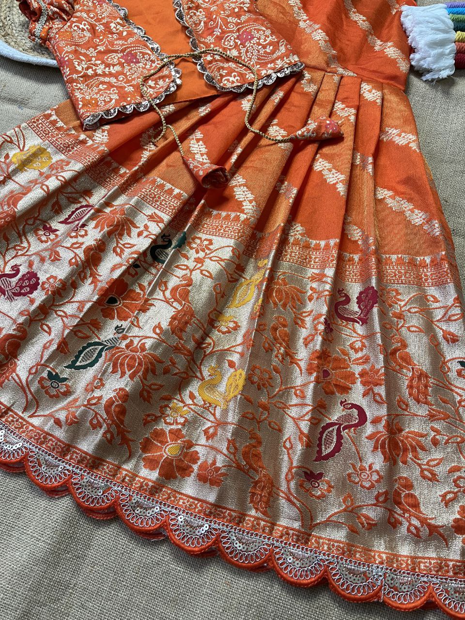 ❇️ Paithani Royal Layer – Designer Gown with Coat Set ❇️